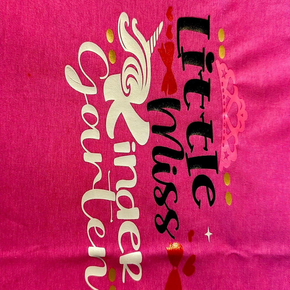 Girls size 4-5 Fruit of the Loom pink t-shirt